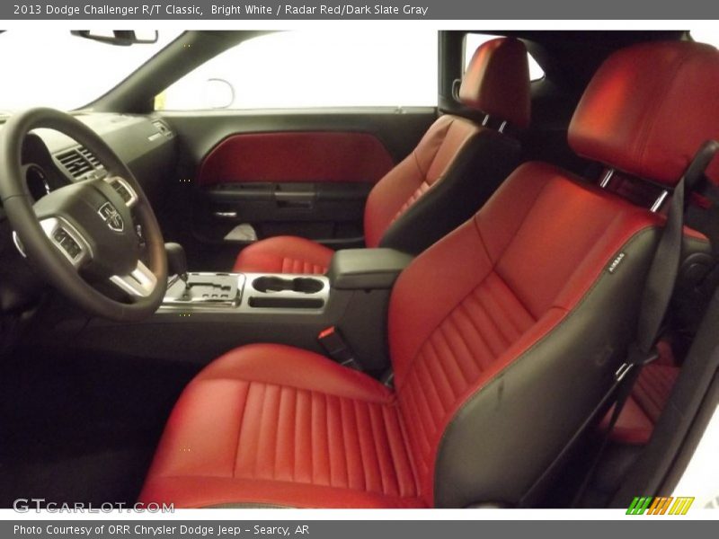 Bright White / Radar Red/Dark Slate Gray 2013 Dodge Challenger R/T Classic