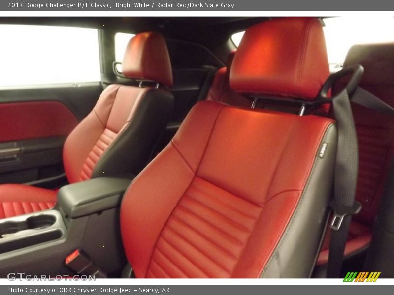 Bright White / Radar Red/Dark Slate Gray 2013 Dodge Challenger R/T Classic