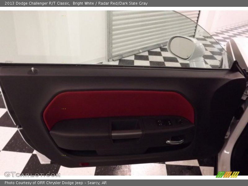 Bright White / Radar Red/Dark Slate Gray 2013 Dodge Challenger R/T Classic