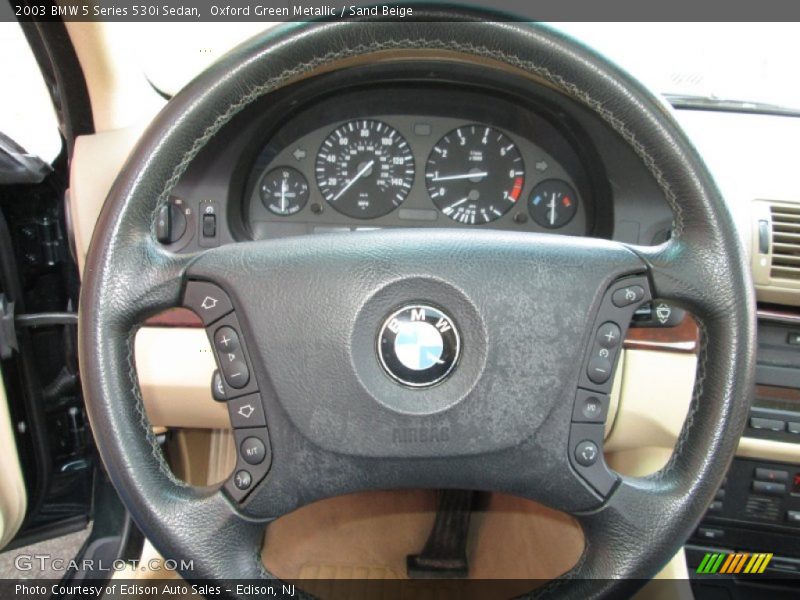 Oxford Green Metallic / Sand Beige 2003 BMW 5 Series 530i Sedan