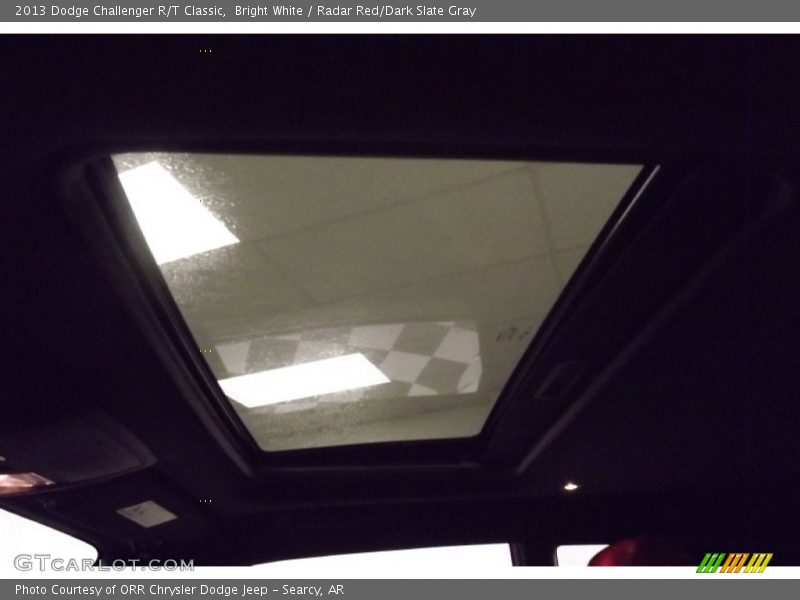 Bright White / Radar Red/Dark Slate Gray 2013 Dodge Challenger R/T Classic