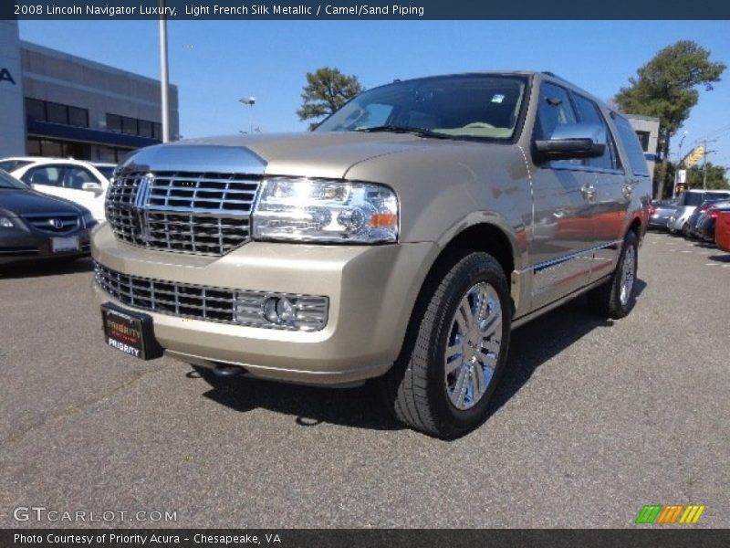 Light French Silk Metallic / Camel/Sand Piping 2008 Lincoln Navigator Luxury