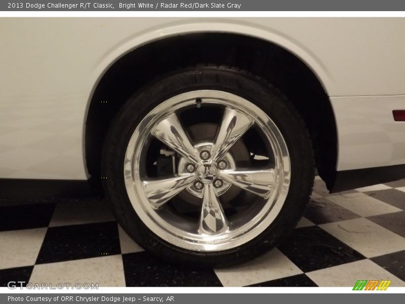 Bright White / Radar Red/Dark Slate Gray 2013 Dodge Challenger R/T Classic
