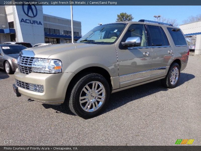 Light French Silk Metallic / Camel/Sand Piping 2008 Lincoln Navigator Luxury