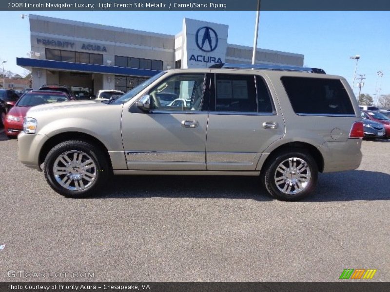 Light French Silk Metallic / Camel/Sand Piping 2008 Lincoln Navigator Luxury