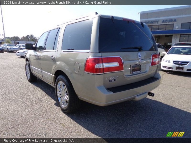 Light French Silk Metallic / Camel/Sand Piping 2008 Lincoln Navigator Luxury