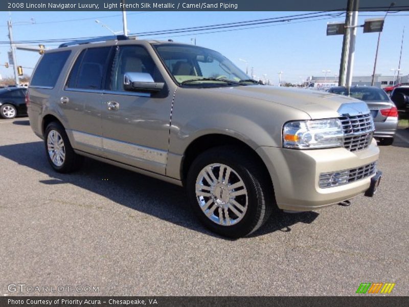 Light French Silk Metallic / Camel/Sand Piping 2008 Lincoln Navigator Luxury