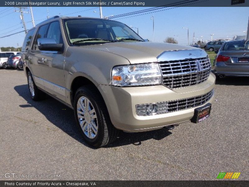 Light French Silk Metallic / Camel/Sand Piping 2008 Lincoln Navigator Luxury