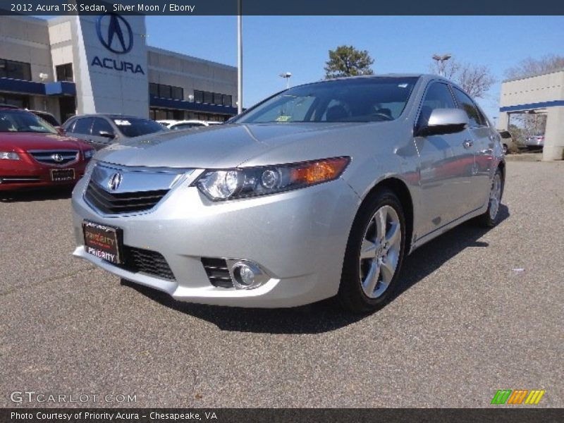 Silver Moon / Ebony 2012 Acura TSX Sedan
