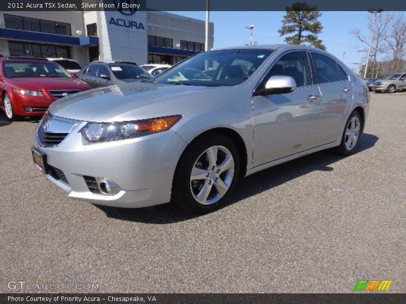 Silver Moon / Ebony 2012 Acura TSX Sedan