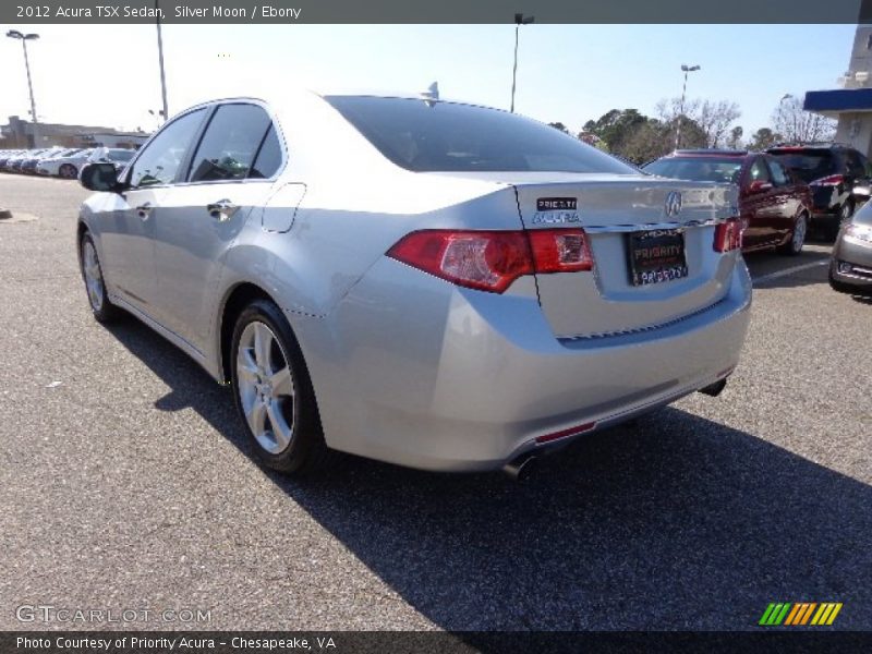 Silver Moon / Ebony 2012 Acura TSX Sedan