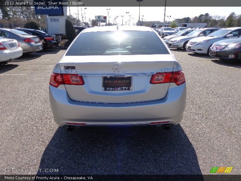 Silver Moon / Ebony 2012 Acura TSX Sedan