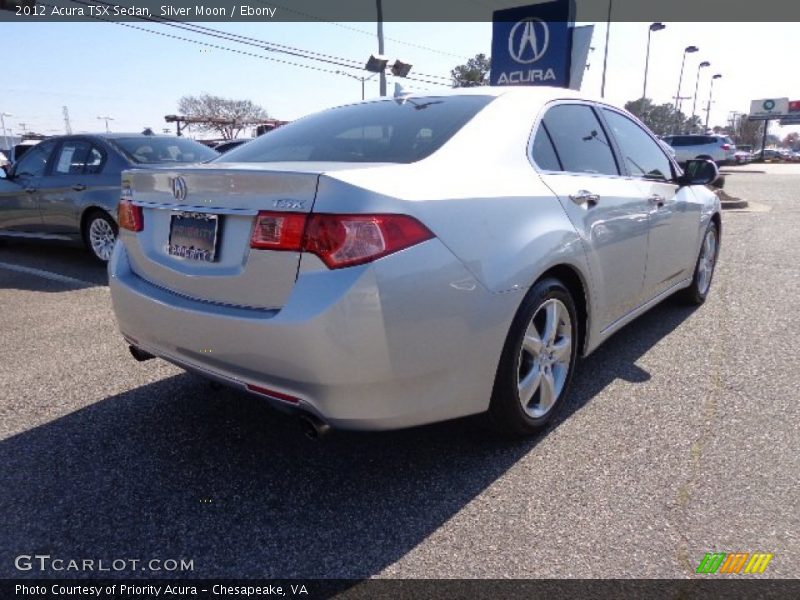 Silver Moon / Ebony 2012 Acura TSX Sedan