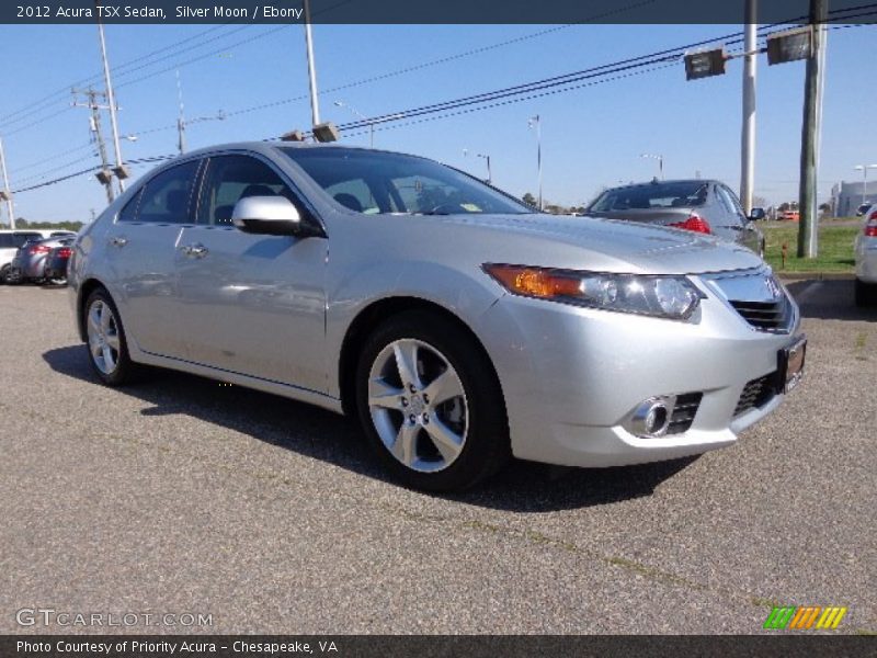 Silver Moon / Ebony 2012 Acura TSX Sedan