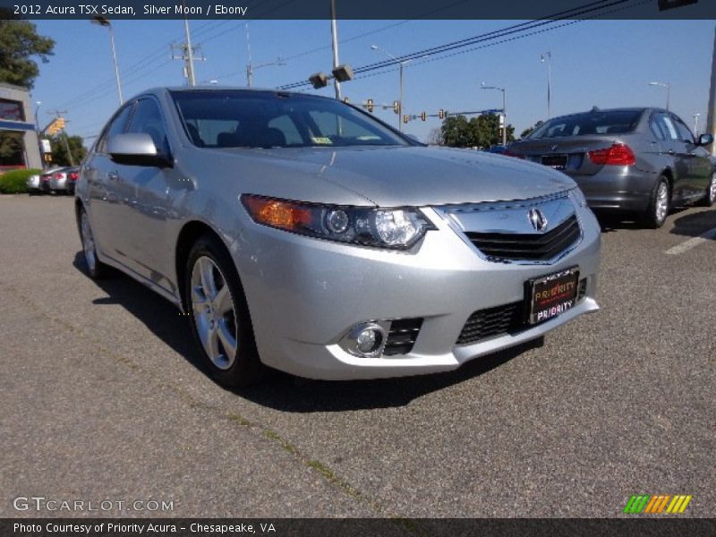 Silver Moon / Ebony 2012 Acura TSX Sedan
