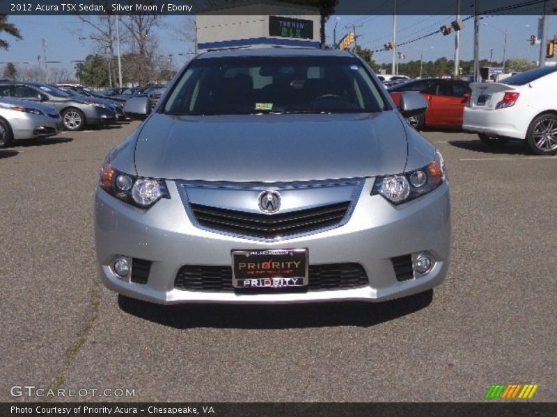 Silver Moon / Ebony 2012 Acura TSX Sedan