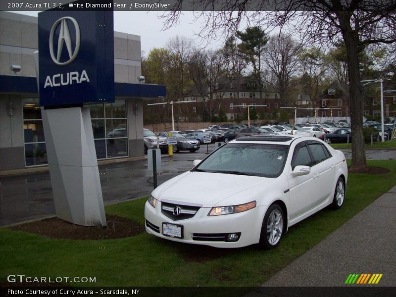 White Diamond Pearl / Ebony/Silver 2007 Acura TL 3.2