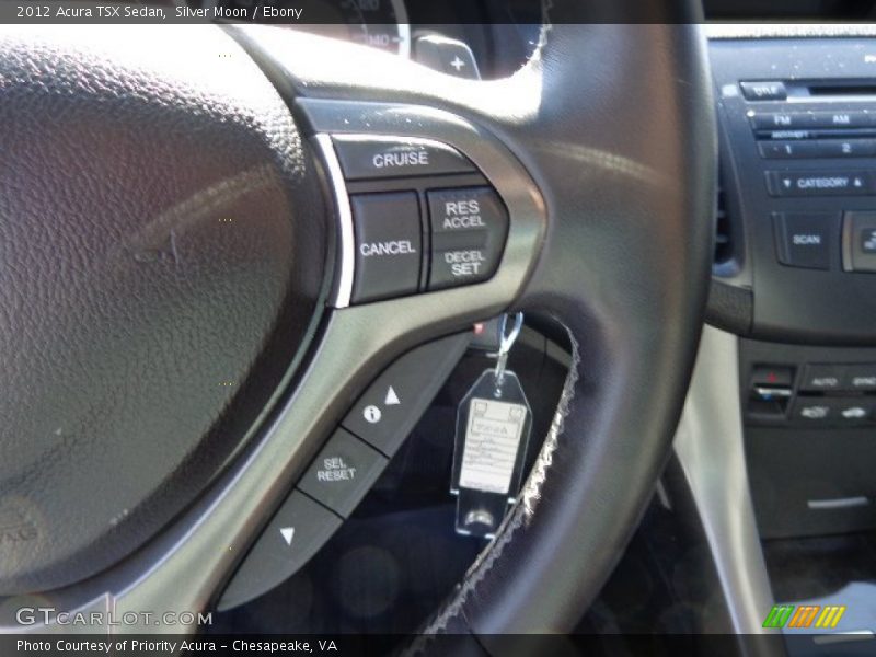 Silver Moon / Ebony 2012 Acura TSX Sedan