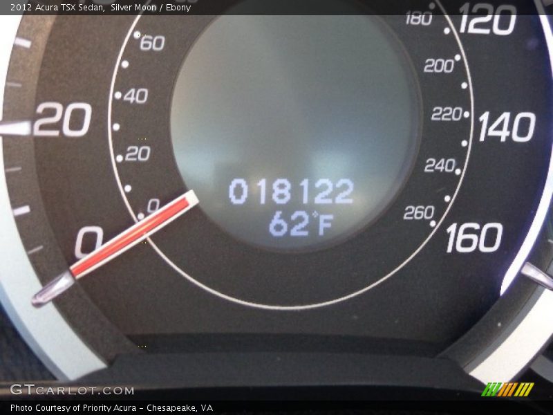 Silver Moon / Ebony 2012 Acura TSX Sedan