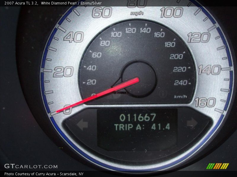 White Diamond Pearl / Ebony/Silver 2007 Acura TL 3.2