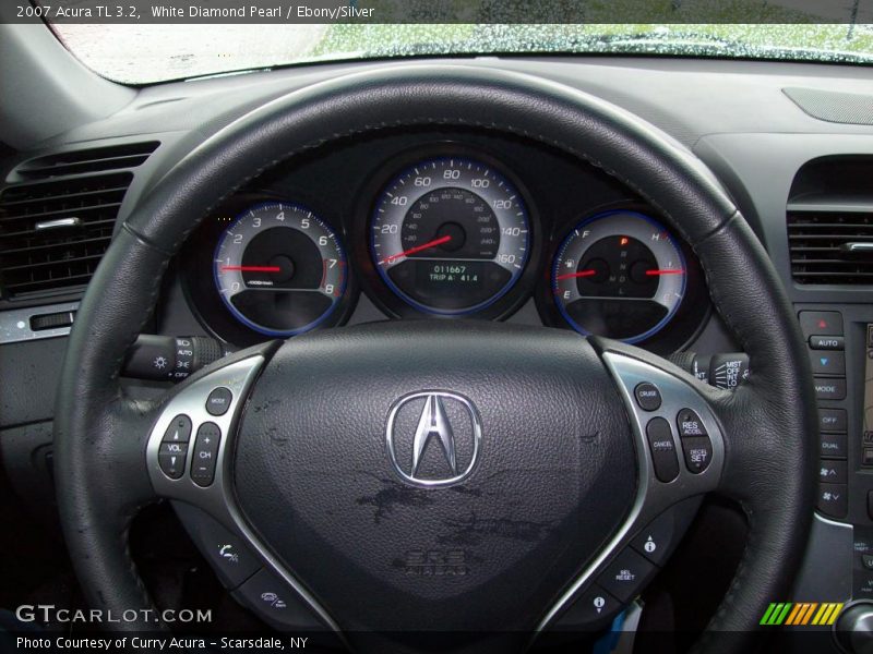 White Diamond Pearl / Ebony/Silver 2007 Acura TL 3.2