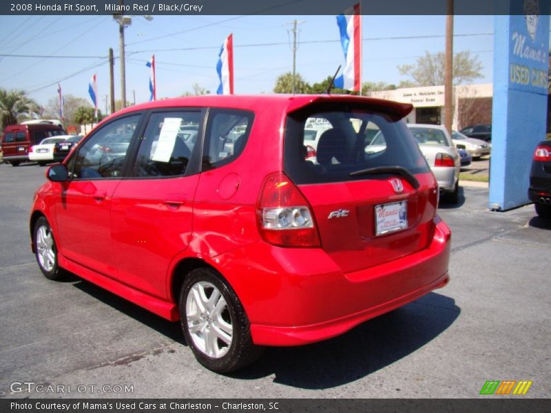 Milano Red / Black/Grey 2008 Honda Fit Sport