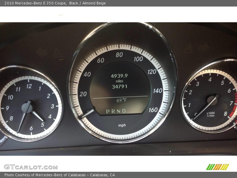 Black / Almond Beige 2010 Mercedes-Benz E 350 Coupe