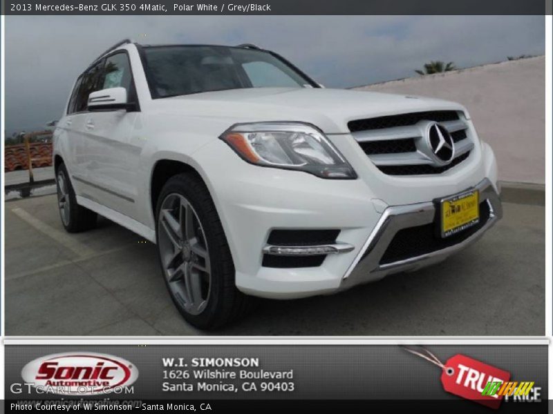 Polar White / Grey/Black 2013 Mercedes-Benz GLK 350 4Matic