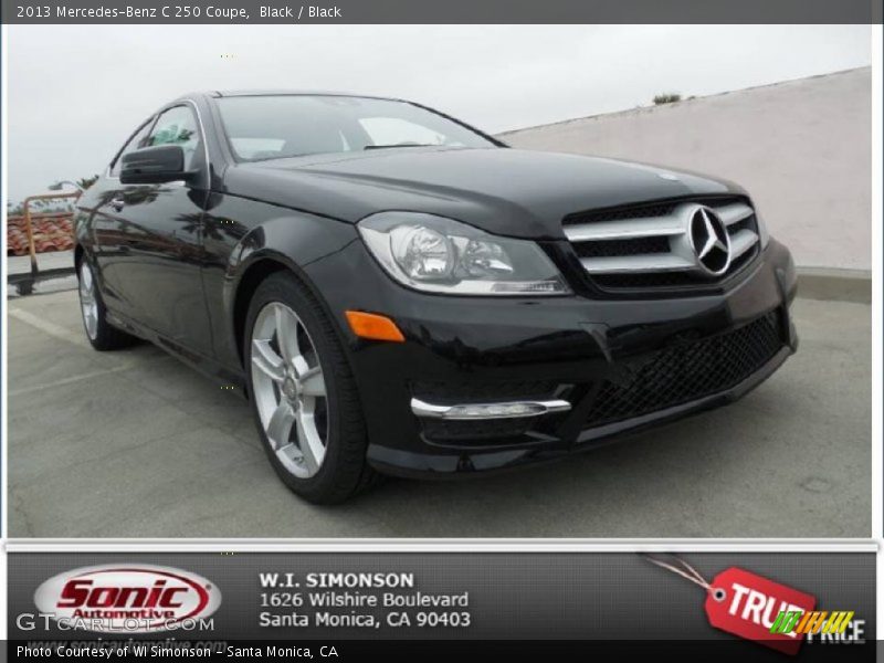 Black / Black 2013 Mercedes-Benz C 250 Coupe