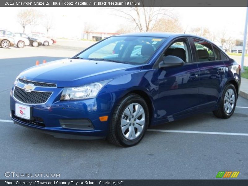 Blue Topaz Metallic / Jet Black/Medium Titanium 2013 Chevrolet Cruze LS