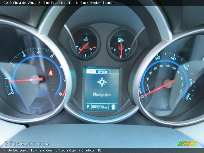 Blue Topaz Metallic / Jet Black/Medium Titanium 2013 Chevrolet Cruze LS