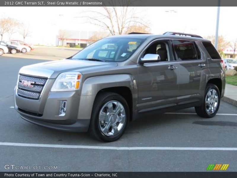Steel Gray Metallic / Brownstone 2012 GMC Terrain SLT