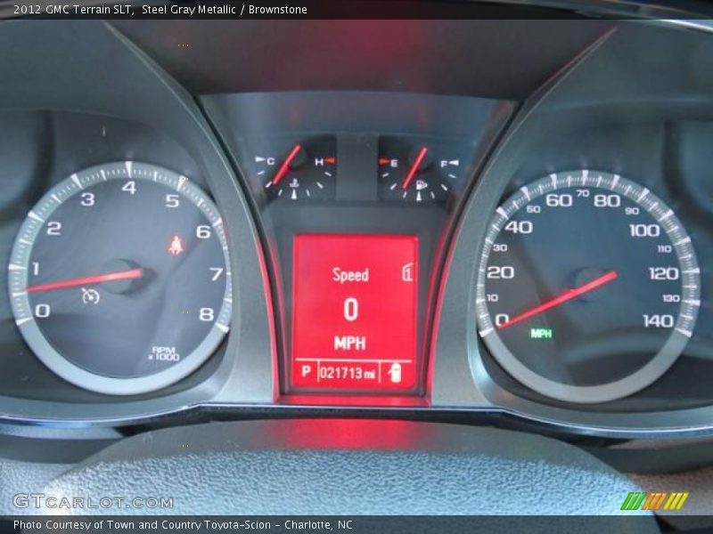 Steel Gray Metallic / Brownstone 2012 GMC Terrain SLT