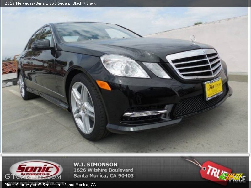 Black / Black 2013 Mercedes-Benz E 350 Sedan