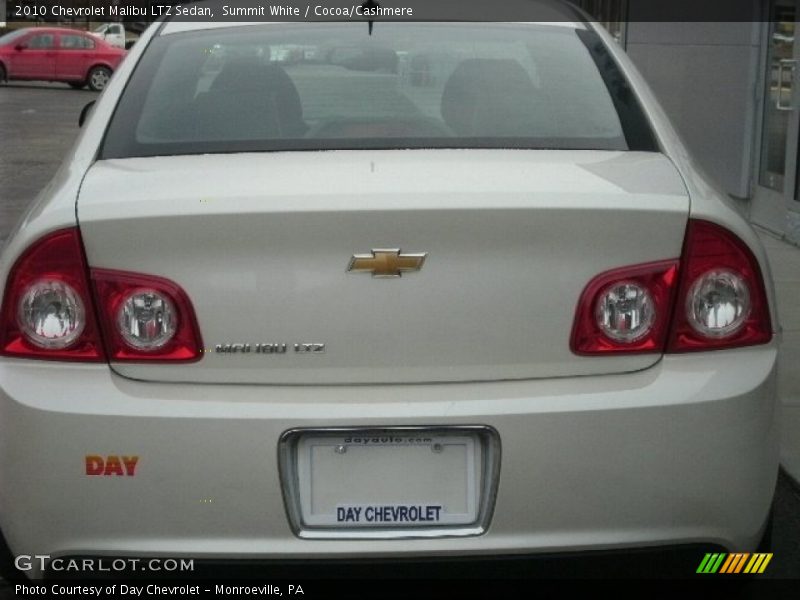 Summit White / Cocoa/Cashmere 2010 Chevrolet Malibu LTZ Sedan