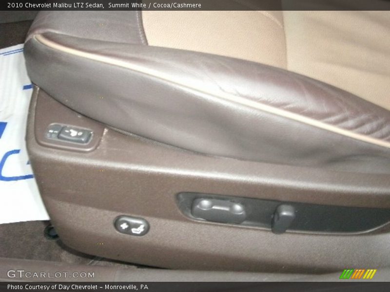 Summit White / Cocoa/Cashmere 2010 Chevrolet Malibu LTZ Sedan