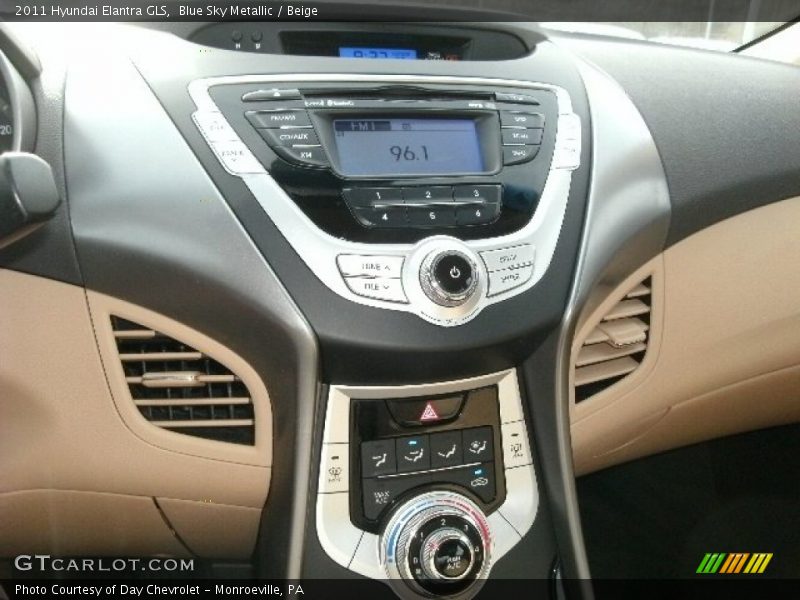 Blue Sky Metallic / Beige 2011 Hyundai Elantra GLS