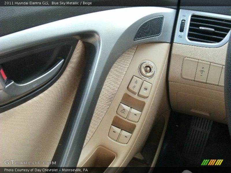 Blue Sky Metallic / Beige 2011 Hyundai Elantra GLS