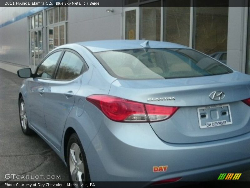 Blue Sky Metallic / Beige 2011 Hyundai Elantra GLS