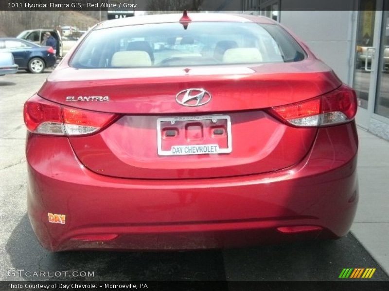 Red Allure / Gray 2011 Hyundai Elantra GLS