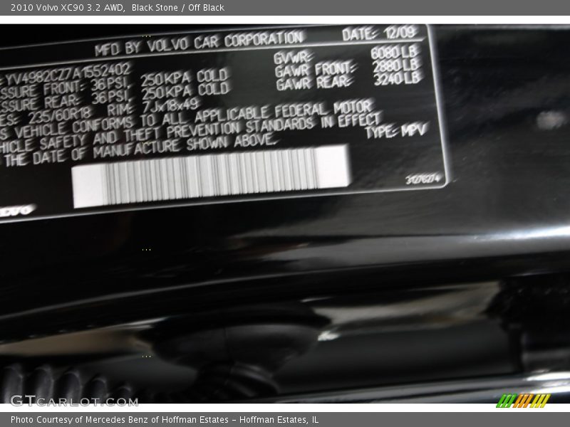 Black Stone / Off Black 2010 Volvo XC90 3.2 AWD