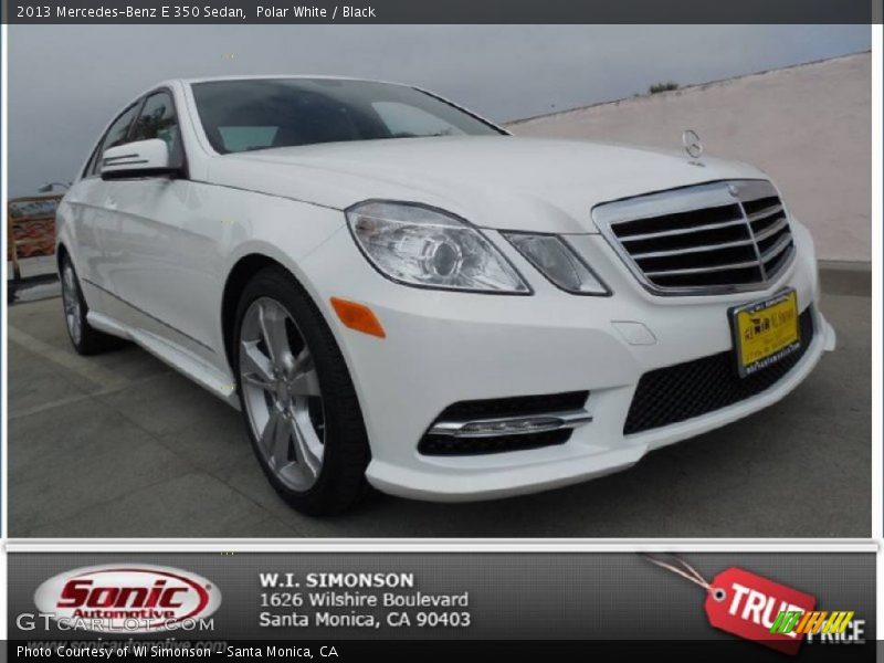 Polar White / Black 2013 Mercedes-Benz E 350 Sedan