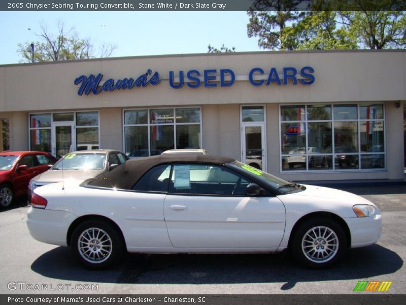 Stone White / Dark Slate Gray 2005 Chrysler Sebring Touring Convertible