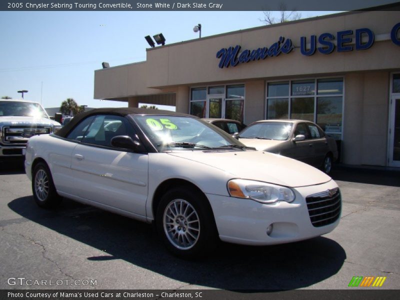 Stone White / Dark Slate Gray 2005 Chrysler Sebring Touring Convertible