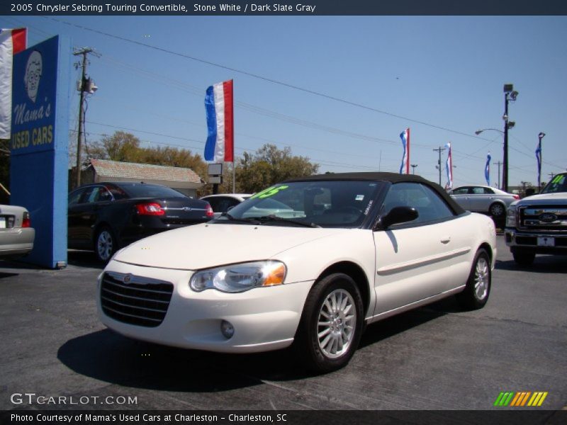 Stone White / Dark Slate Gray 2005 Chrysler Sebring Touring Convertible