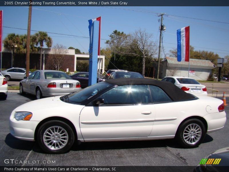 Stone White / Dark Slate Gray 2005 Chrysler Sebring Touring Convertible