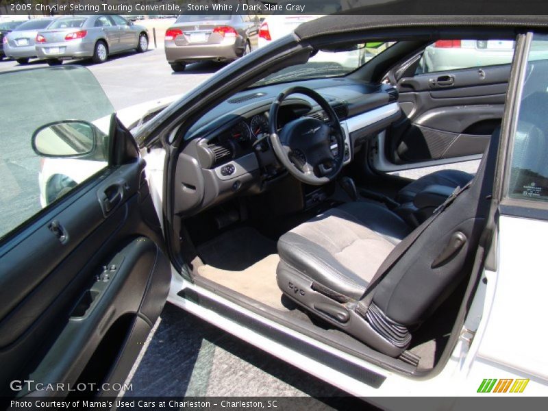 Stone White / Dark Slate Gray 2005 Chrysler Sebring Touring Convertible
