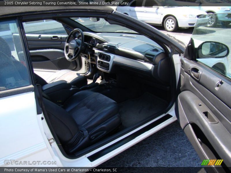 Stone White / Dark Slate Gray 2005 Chrysler Sebring Touring Convertible