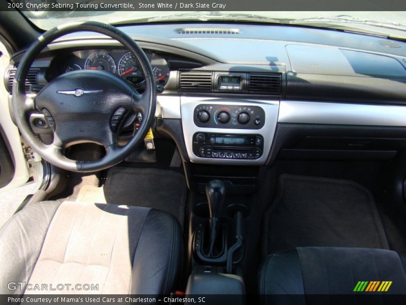 Stone White / Dark Slate Gray 2005 Chrysler Sebring Touring Convertible