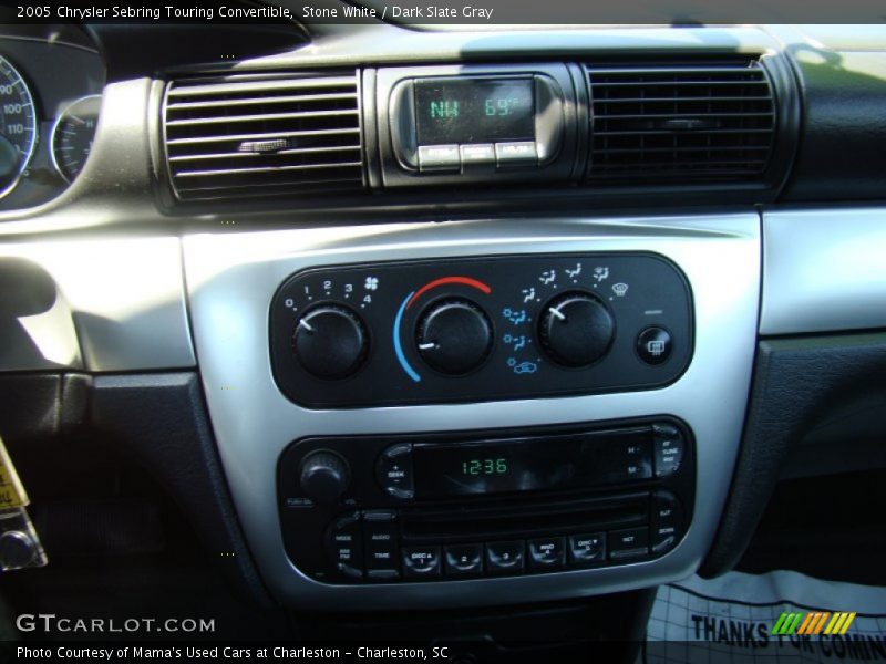 Stone White / Dark Slate Gray 2005 Chrysler Sebring Touring Convertible